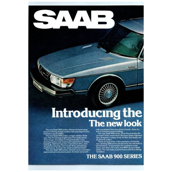 1979 Saab 900 Turbo 5 Door Sports Sedan 2 Page Vintage Print Ad Wall Art Photo - Picture 2 of 3